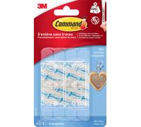 3M Command Mini-crochet plastique Taille : S transparent 6 crochets