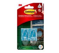 3M Command Outdoor Crochet plastique transparent Taille : M Capacité de charge : 900 g 2 crochets