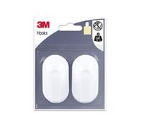 3M Crochet Adhésif Blanc pour Bloc-notes - 2 Crochets