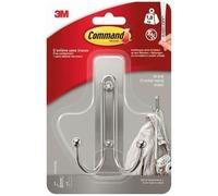 3M - Crochet adhésif - Double métal - Nickel - Supporte 1,8 kg