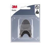 3M Crochet en métal argenté ovale