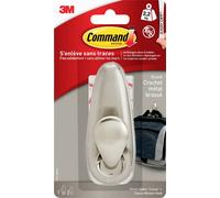 3M Crochet métallique classique Forever Command TM L (L x l x H) 105 x 41 x 41 mm nickel (brossé) Contenu: 1 pc(s)