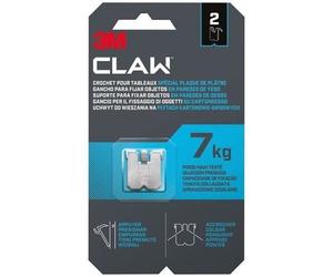 3M - Crochet tableaux - Claw - Spécial plaque de plâtre - Supporte 7 kg - Lot de 2