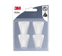 3M Crochet adhésif triangle blanc 4 crochets