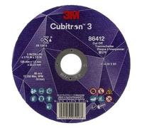3M Cubitron 3 86412 36+ T41 Lot de 25 disques à tronçonner pour coupe efficace du métal, Disque Meuleuse 125, 125 x 1,6 x 22,23 mm