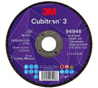 3M Cubitron 3 Cut & Grind Disque à ébarber, 125 mm, 4,2 mm, 22,23 mm, 36+, type 27 #94946 x10 morceau