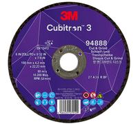 3M Cubitron 3 Cut & Grind Disque à ébarber, 150 mm, 4,2 mm, 22,23 mm, 36+, type 27 #94888 x20 morceau