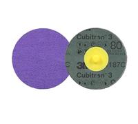 3M Cubitron 3 Roloc Disque fibre 1187C, 80+, TR, Purple, 51 mm, 50/Carton