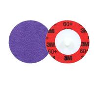 3M Cubitron 3 Roloc Disque haute résistance pour l’arasage 1184F, 60+ YF-weight, TR, Purple, 51 mm, 50/Carton