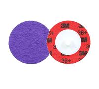 3M Cubitron 3 Roloc Disque haute résistance pour l’arasage 1184F, 80+ YF-weight, TR, Purple, 38 mm, 50/Carton