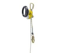 3M DBI-SALA Rollgliss R550 Abseilgerät mit Rettungskurbel, 2 unabhängige Fliehkraftbremsen, PowerDrive, 2 Umlenkpunkte, Seilbremse, Kernmantelseil, 9,5 mm, Länge 200 m, 2 x Stahl Automatikkarabiner Öf