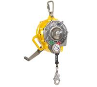 3M DBI-SALA Sealed-Blok Appareil antichute étanche avec treuil de sauvetage, fonction RSQ, longueur : 25 m, boîtier en aluminium, câble en acier inoxydable 5 mm, mousqueton automatique à émerillon en 