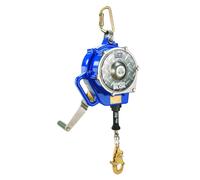 3M DBI-SALA Sealed-Blok Appareil antichute étanche avec treuil de sauvetage, longueur : 15 m, boîtier en aluminium, câble en acier galvanisé 5 mm, mousqueton automatique à émerillon en acier inoxydabl