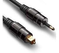 3m Digital Audio Optical Cable-3.5mm Mini Toslink to 3.5mm Jack-24K Gold Plated Connectors S/PDIF-Audio Optical Cable Compatible TV,Soundbar,Amplifier,Hi-Fi