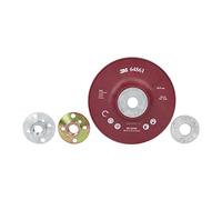 3M Disque support nervuré et dur - Pour disques abrasifs Cubitron II - Diamètre 115mm - 1 x plateau de support pour ponceuse et meuleuse en rouge