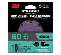 3M Disques de ponçage ultra durables de 12,7 cm, trou universel, grain 60, lot de 10