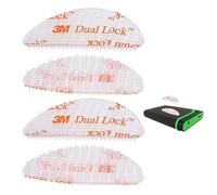 3M Dual Lock Adhésif, 4 pièces Support Double Lock pour vitre de voiture, autocollant 3M transparent pour support de dispositifs, Autocollant pour fixation Telepass, pour voiture camion camping-car