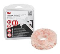 3M Dual Lock fermeture à pression flexible à haute résistance thermique (à l'intérieur et à l'extérieur) SJ3560B, Translucide, 25,4 mm x 2,5 m, blister de 5,7 mm, 40 têtes/cm2 x1 morceau