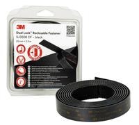 3M Dual Lock fermeture à pression flexible à haute résistance thermique SJ355B, noir, 25,4 mm x 2,5 m, 5,7 mm, blister, 40 têtes/cm2 x1 morceau