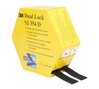 3M Dual Lock SJ354D, Solutions de Fixations Amovibles - Idéale Adhésion sur les Plastiques Comme le Polypropylène, Polyéthylène, ABS, PVC (Rigide), Polycarbonate - 25 mm x 10 m, 5.7 mm (1 Pièce)