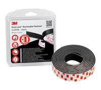3M Dual Lock SJ355B CF, solutions de fixations amovibles - convient pour le collage sur le métal, acrylique, polycarbonate, ABS et les surfaces peintes - noir, 25mm x 2.5m, 5.7mm (1 blister)