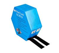 3M Dual Lock SJ355D, Solutions de Fixations Amovibles - Convient pour le Collage sur le Métal, le Verre, Acrylique, Polycarbonate, ABS et les surfaces Peintes - Noir, 25mm x 10 m, 5.7 mm (1 Pièce)