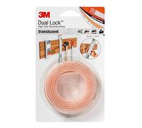 3M Fixation amovible Dual Lock SJ3560 translucide pour verre/PMMA/polycarbonate 25 mm x 1,25 m
