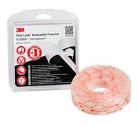 3M Dual Lock SJ356B, solutions de fixations amovibles - conçu pour donner un aspect translucide (verre, verre acrylique (PMMA), Polycarbonate) - translucide, 25mm x 2.5m, 5.7mm (1 blister)