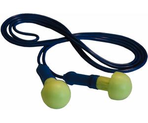 3M E-A-R Push-In, avec cordelette, avec manche, par paire en sachet polyéthylène, SNR = 38 dB, EX01020 x400 morceau