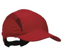 3M First Base 3 Classic - Casquette antichoc rouge - visière standard 70 mm, EN812 x20 morceau