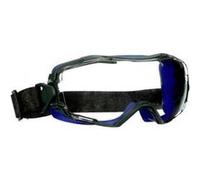 Lunettes-masque 3M GoggleGear 6000, monture bleue, sangle en néoprène, traitement antibuée/antirayures Scotchgard (K&N), écran transparent, GG6001NSGAF-BLU-EU x10 morceau
