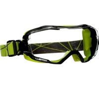 Lunettes-masque 3M GoggleGear 6000, monture vert citron, traitement antibuée/antirayures Scotchgard (K&N), écran transparent, GG6001SGAF-GRN-EU x10 morceau