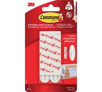3M Languettes adhésives COMMAND Standard – Lot de 8 – Blanc