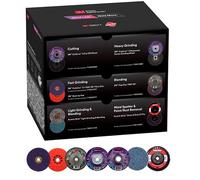 3M Grind Less Weld More Promo Kit 67115, disques de 11,4 cm, kit de soudure 16 pièces pour coupe, meulage, mélange, finition, élimination de la rouille, ébavurage