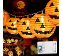 3M Halloween Décoration Citrouille Guirlande lumineuse extérieure, Lumière d'Halloween, Lanterne Led Citrouille Luminaires à piles pour Halloween Fête Jardin Éclairage
