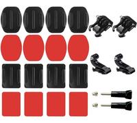 3M Helmet Stickers Flat Arc Stickers Adhesive Pad Holder Arc Accessory Compatible with GoPro Hero 13 12 11 10 Max 9 8 7 6 5 Session DJI Osmo Action Camera (14 in 1)
