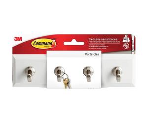 3M HOM-18QFGN Command™ porte-clés en bande 203 x 52 x 38 mm, blanc, métal, 1 pièce