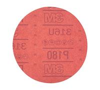 3M Hookit Lot de 50 disques abrasifs Rouges 01222, sans Trou, 15,2 cm, Grade 180+, pour ponçage Automatique, ponçage d'apprêt, ponçage E-Coat
