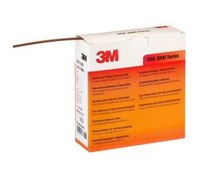 3M HSR 3000 Gaine thermorétractable à paroi mince en rouleau, brun, 1,5/0,5 mm, 12 m, en boîte distributrice x15 morceau