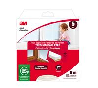 3M Joint en mousse pour portes et fenêtres, blanc, 6 m