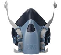 3M K7503 70-0716-1804-8 Demi-Masque en silicone avec soupape expiratoire Cool FlowTM Taille Grande, Certifié EN sécurité