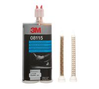 3M Kit de colle de carrosserie à double cartouche, noir, 200 ml, 2 buses incluses #08115 x1 morceau