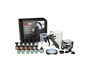 3M Kit de démarrage de Pistolet pulvérisateur performant, 26778, Comprend Un système de Tasse de pulvérisation de Peinture PPS 2.0, 15 têtes de pulvérisation HVLP remplaçables, Une Valve de contrôle