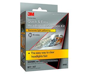 3M Kit de restauration rapide et facile des phares, supprime le jaunissement en 15 minutes
