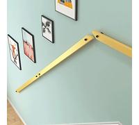 3M Kit d'escalier en bois antidérapant - Rampe en bois massif pour escaliers intérieurs loft et couloir - Rampe jaune de 400 cm contre le mur - Mise à niveau sûre et élégante