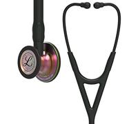 3M Littmann 6165 Cardiology IV Stéthoscope 69 Rainbow-Finish Chestpiece, Black Tube/Stem/Headset