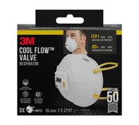 3M™Lot de 3 Masques Anti-Poussières Avec Valve FFP1