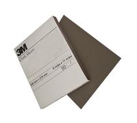 3M Lot de 50 feuilles de papier abrasif pour chiffon utilitaire 011 K 11 x 9 cm, Noir, 50