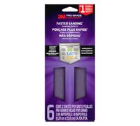 3M Lot de 6 feuilles abrasives de précision de qualité professionnelle avec poignée antidérapante, 8,5 x 22,9 cm, grains assortis (SHTRASST-PGP6T)