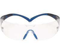 3M Lunettes de protection SecureFit-SF400 EN 166-1FT branches gris-bleu, oculaires incolores PC